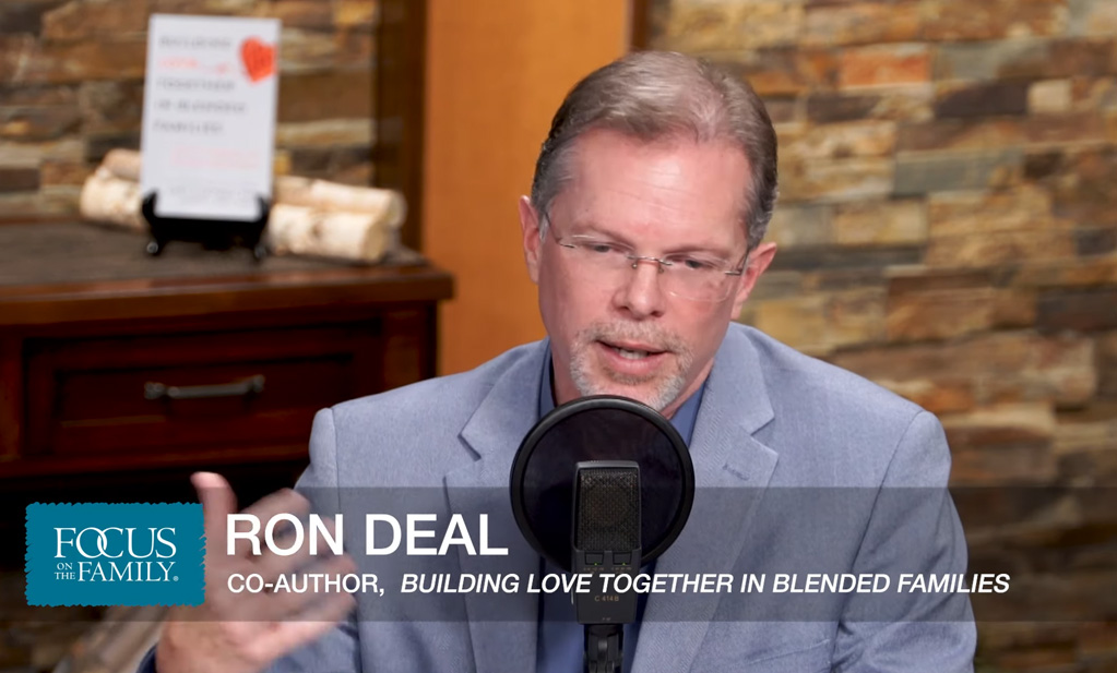 Ron Deal speaking during an appearance on Focus on the Family with Coauthor Dr. Gary Chapman.